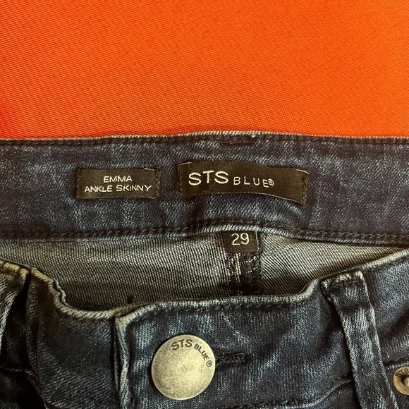 STS Blue Dark Wash Floral Embroidered Jeans - Picture 2 of 3